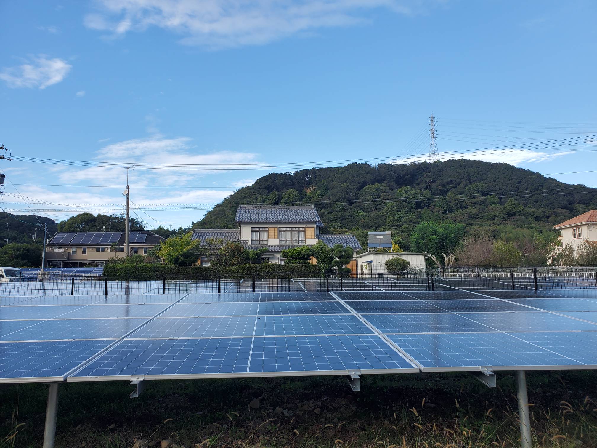 掛川市O地区太陽光完工です